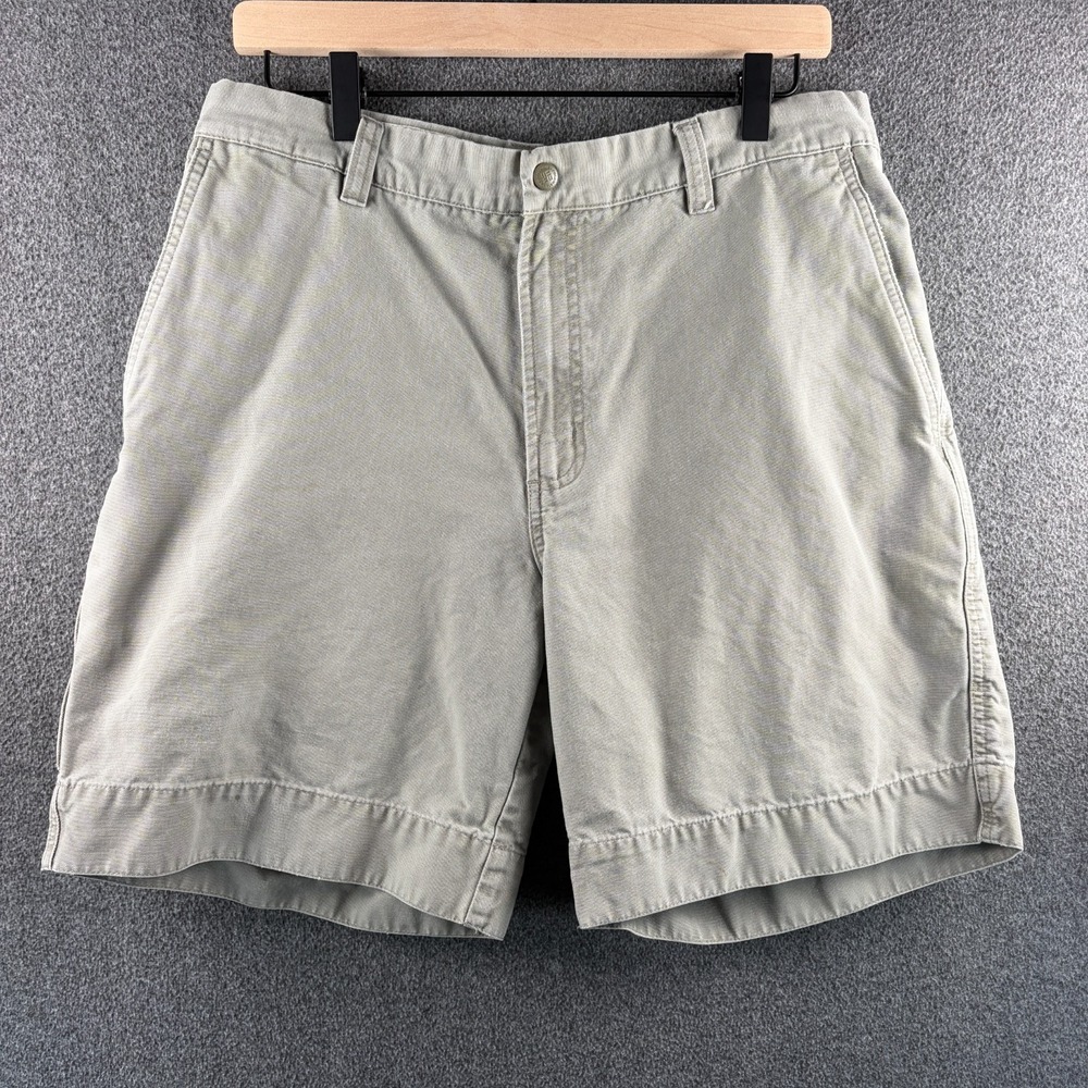 Columbia Men's Khaki Shorts AM4194 Flat Front Chino Utility Pocket Hiking‎ Sz 34